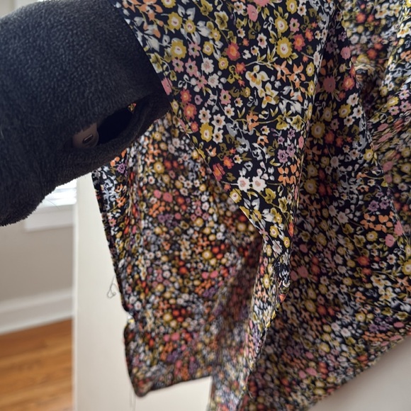 Loft Satin Large Floral Midi Skirt - Picture 3 of 6